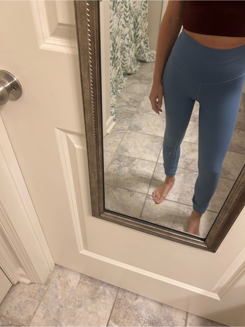 lululemon blue ribbed leggings